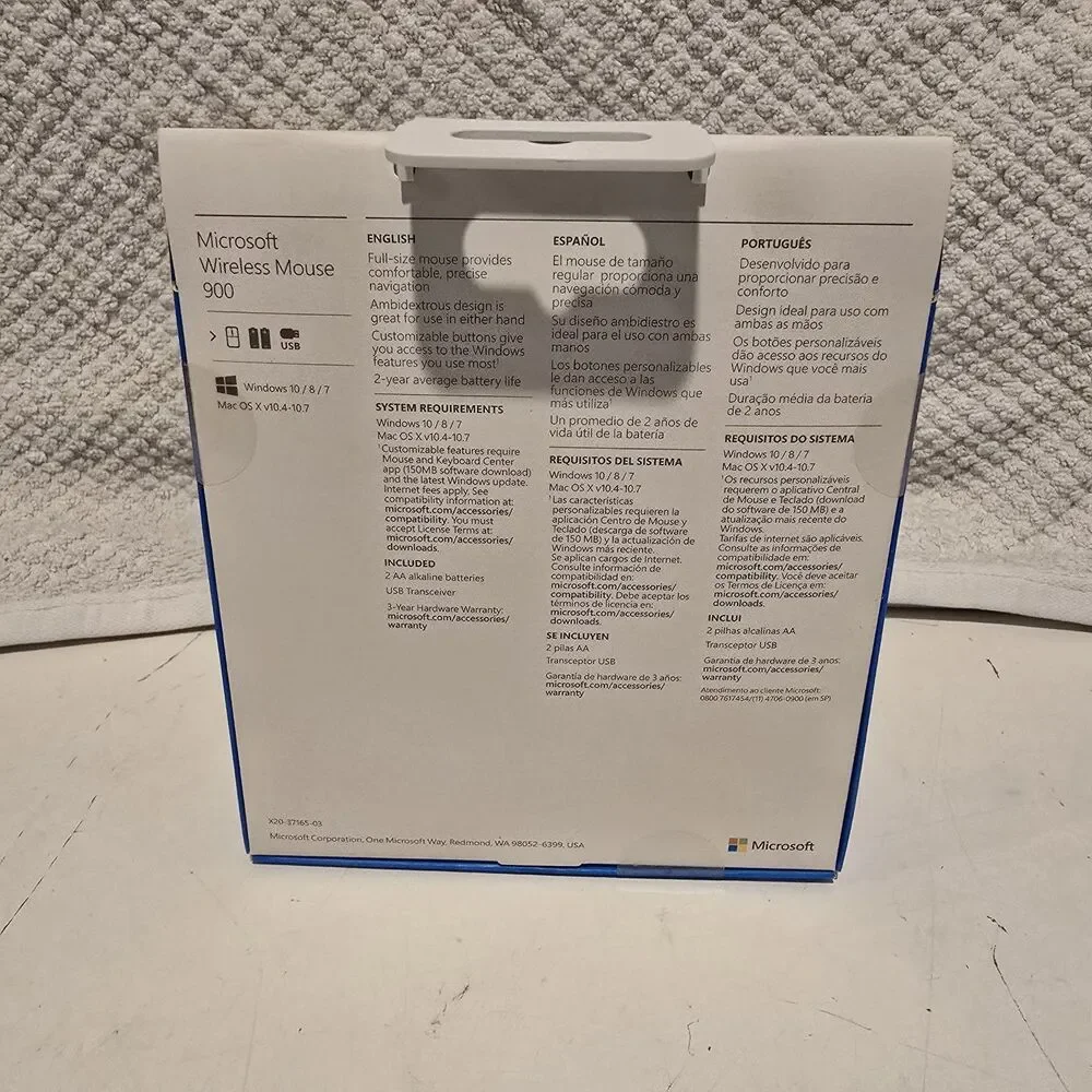 Microsoft Wireless Mouse 900 - Black New/Un-Opened (PW4-00001)